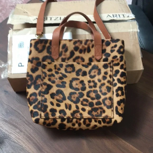 Madewell small leopard transport tote - Picture 1 of 6